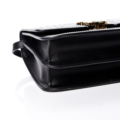 Burberry Calfskin Monogram Embossed Small TB Bag Black 8 of 10