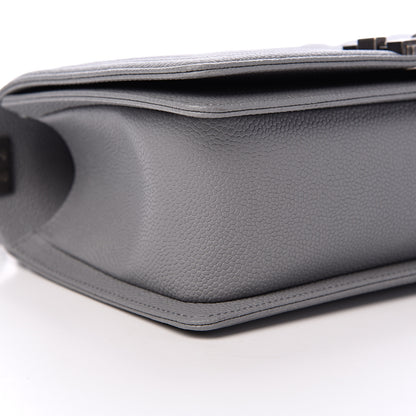 Chanel Caviar Chevron Quilted Medium Boy Flap Dark Grey 8 of 10