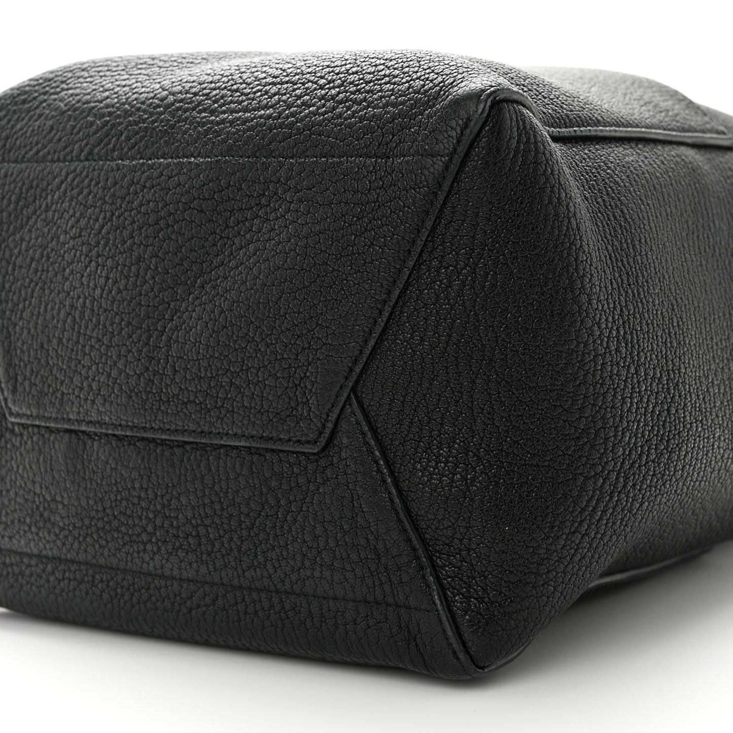 Soft Grained Calfskin Sangle Bucket Bag Black