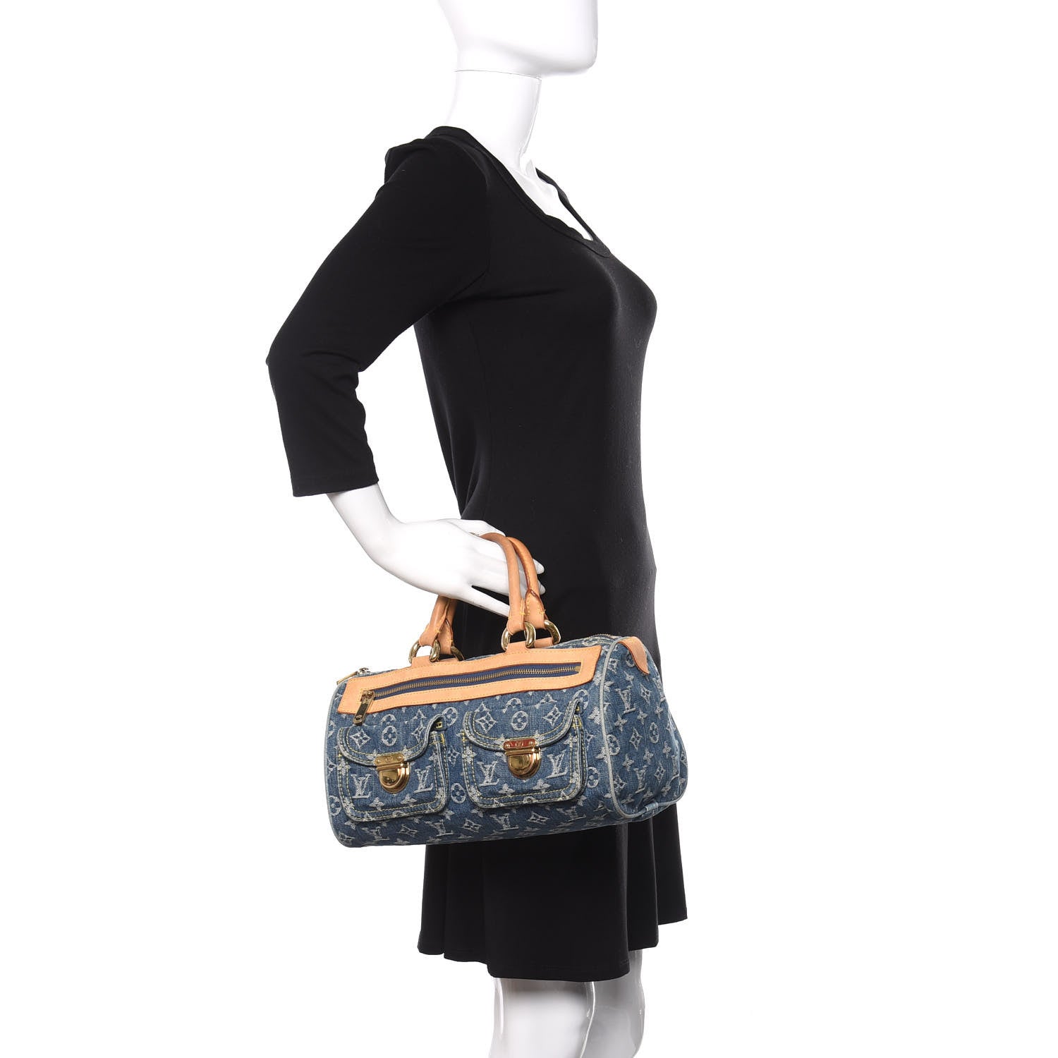 Louis Vuitton Monogram Denim Neo Speedy Blue 2 of 12