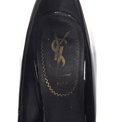 Saint Laurent Patent Calfskin Clara Pumps 38.5 Black 9 of 11