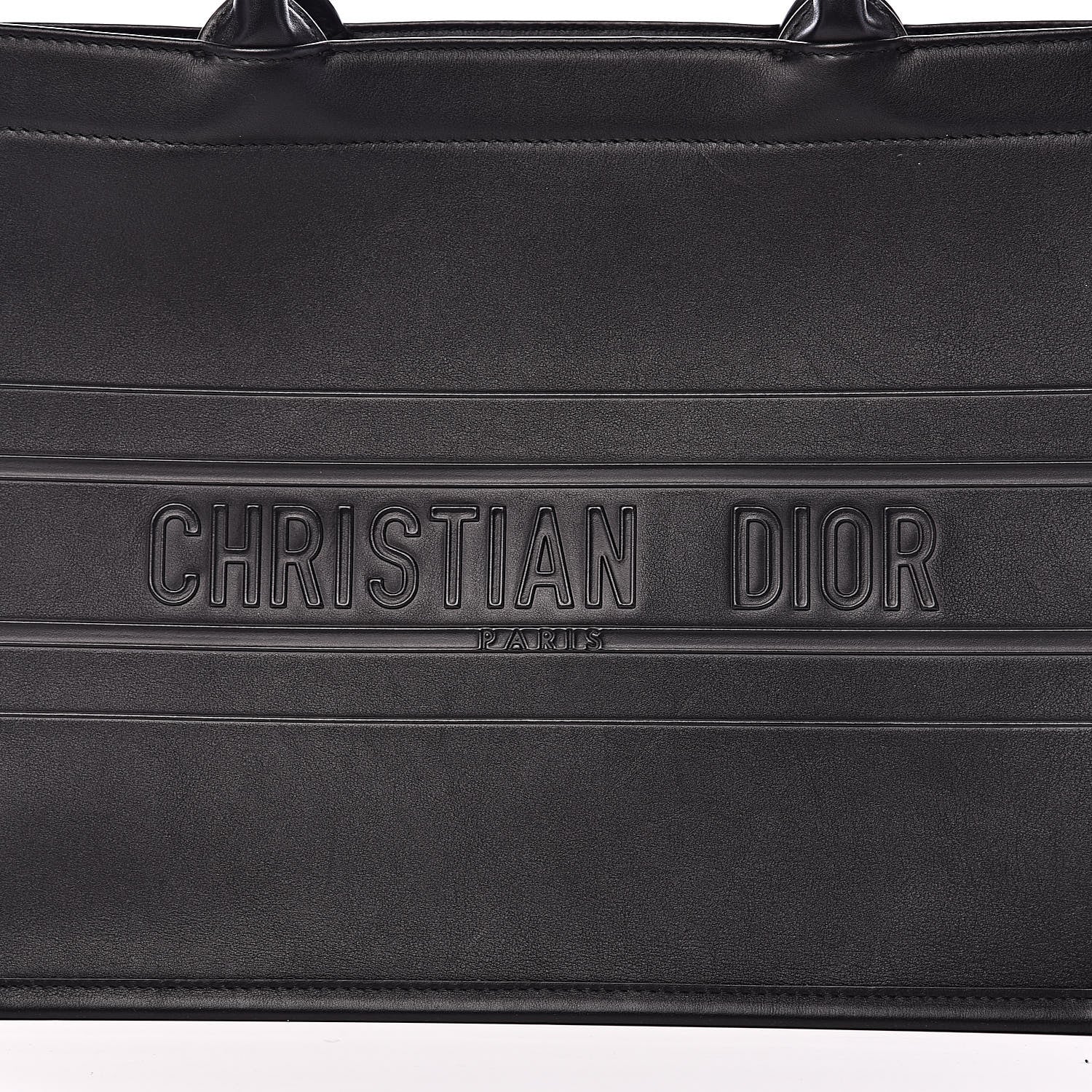 Christian Dior Calfskin Embossed Medium Book Tote Black 10 of 10