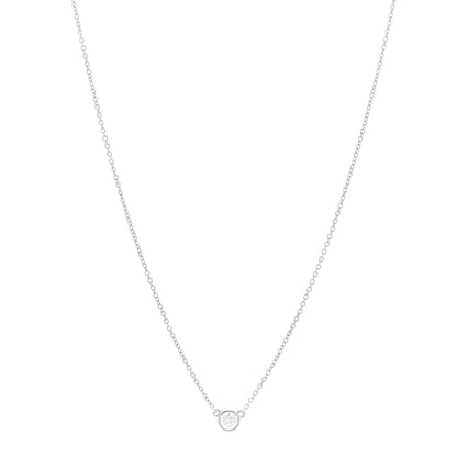 Tiffany Platinum Diamond .17ct Elsa Peretti Diamonds By The Yard Pendant Necklace 1 of 5