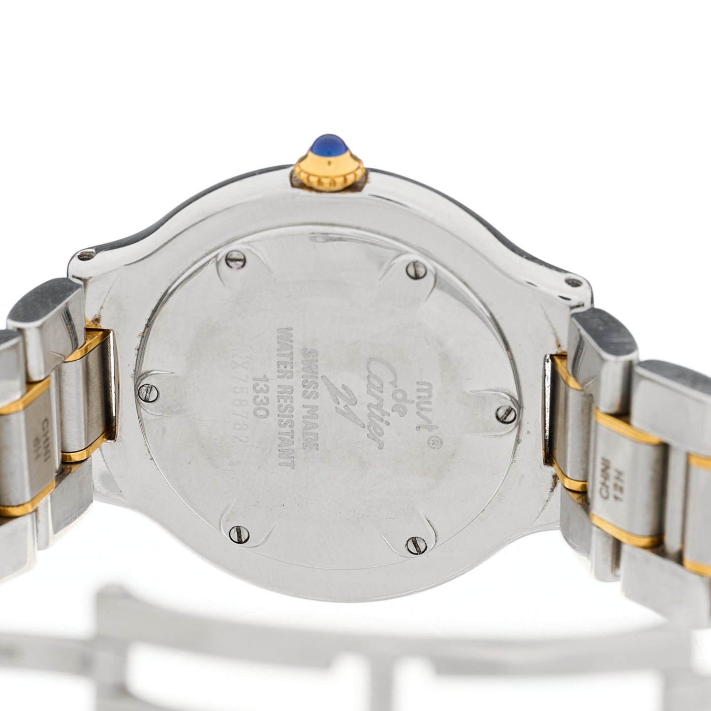 Stainless Steel 18K Yellow Gold 28mm Must De 21 Quartz Watch