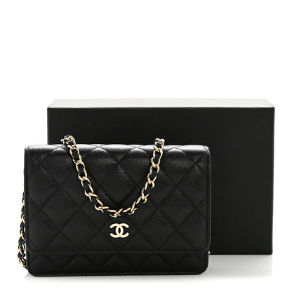 Chanel Caviar Quilted Mini Wallet On Chain WOC Black 11 of 11