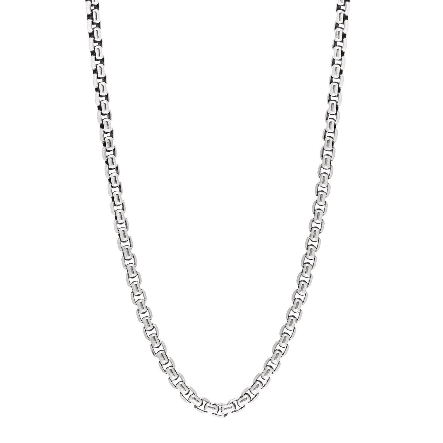 Sterling Silver 4.8mm Box Chain Necklace 22"