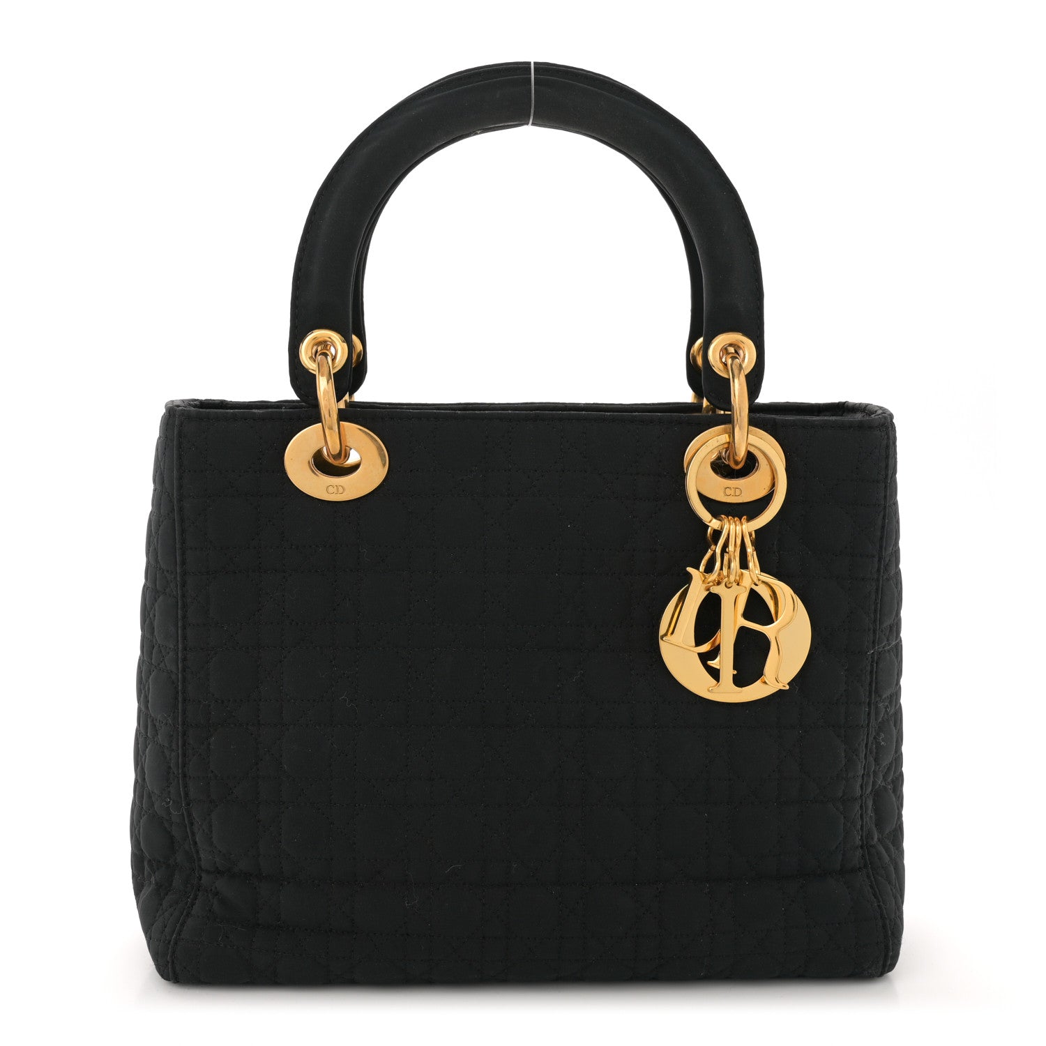 Christian Dior Nylon Cannage Medium Lady Dior Black 1 of 10