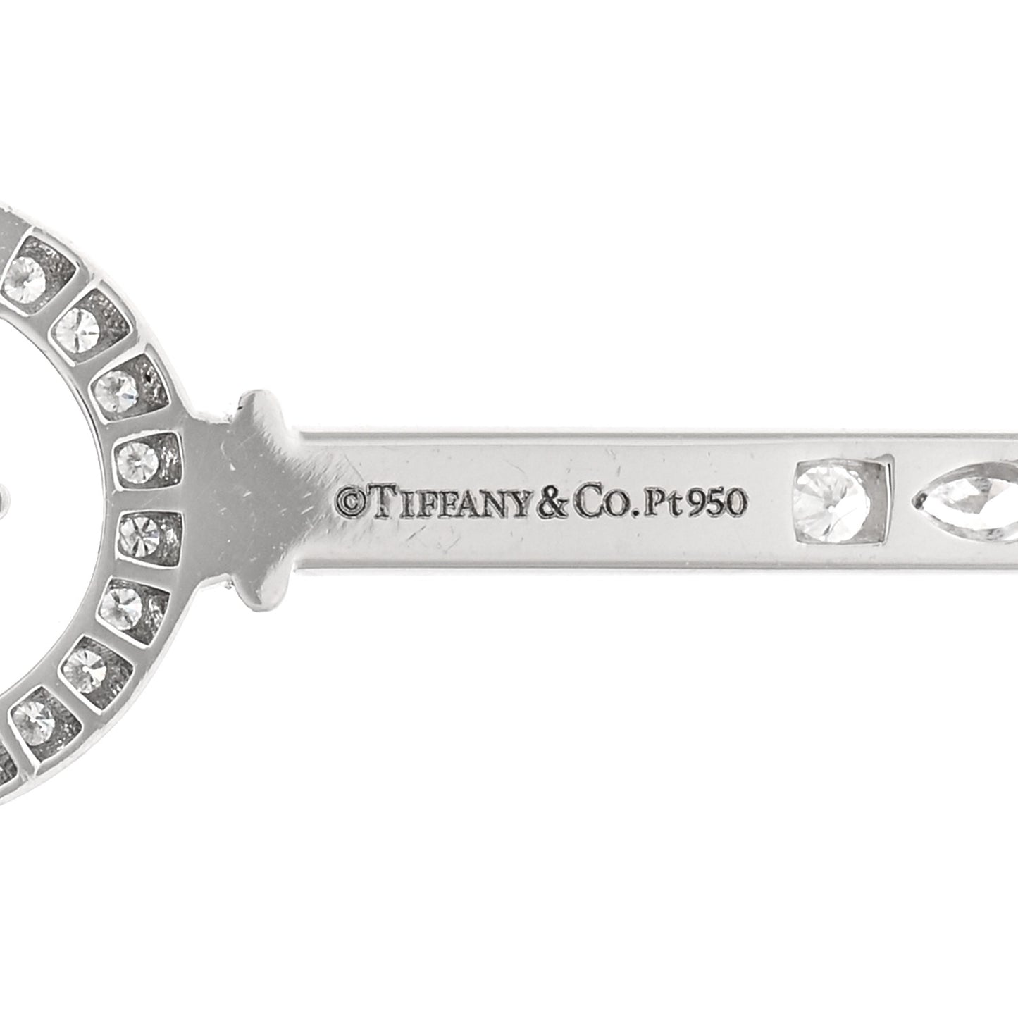 Platinum Diamond Victoria Cluster Key Pendant