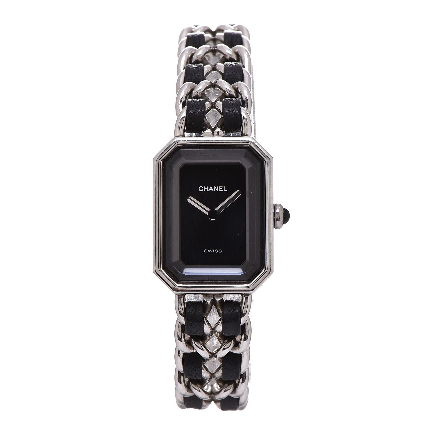 Chanel Stainless Steel Lambskin 20mm Chain Premiere Quartz Watch XL 1 of 6