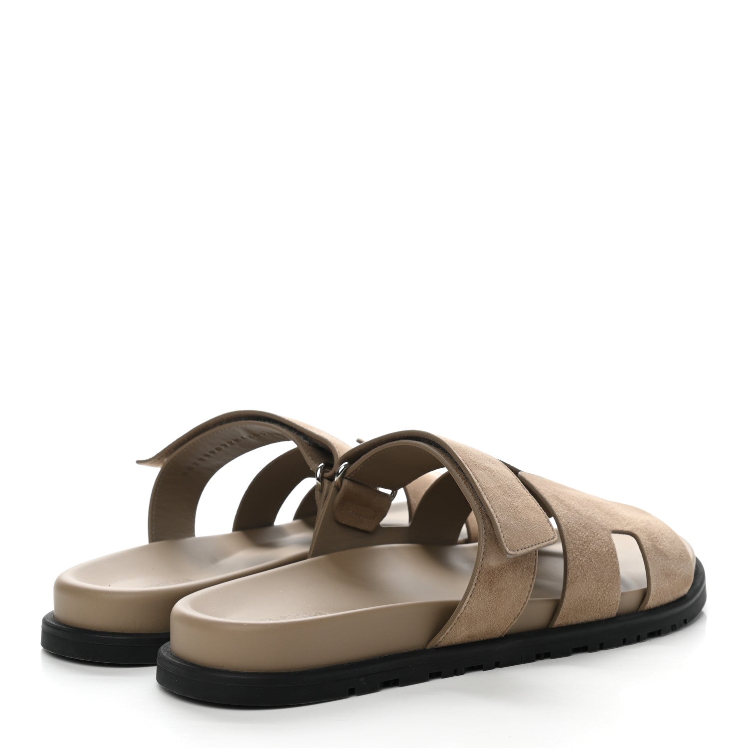 Hermes Suede Goatskin Mens Chypre Sandals 44 Vert Army 4 of 10