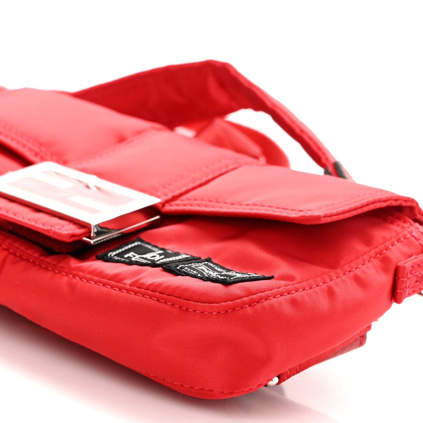 X PORTER Nylon Cuoio Roma Mini Phone Baguette Belt Bag Cardinale Fuoco