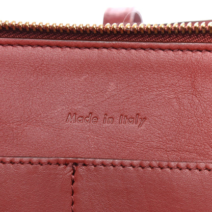 Celine Calfskin Medium Tri-Fold Bag Red Wood 6 of 9