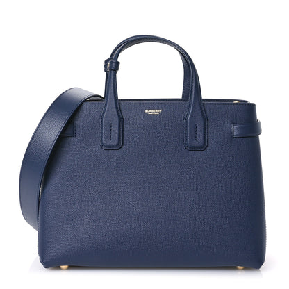 Burberry Derby Calfskin Vintage Check Medium Banner Tote Regency Blue 1 of 12