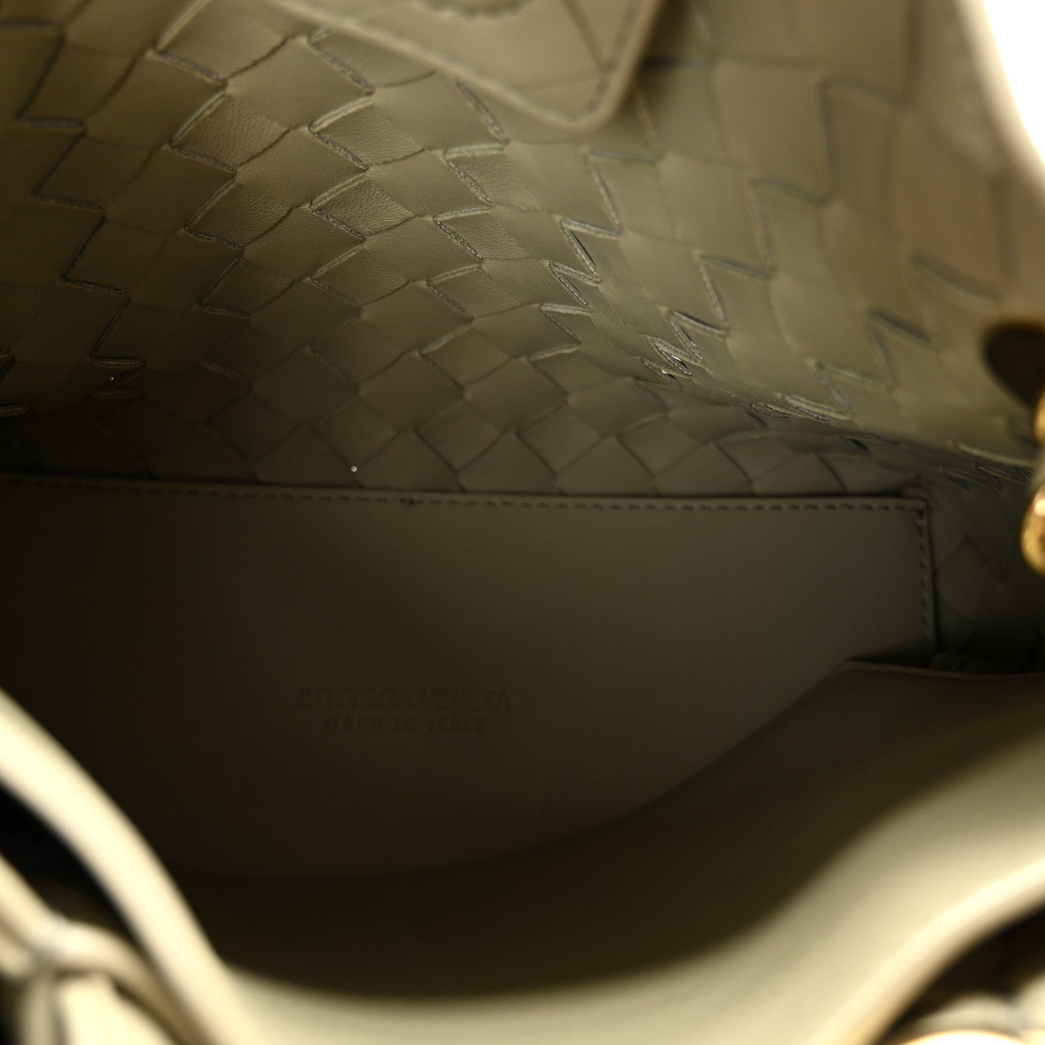 Bottega Veneta Nappa Intrecciato Small Andiamo With Chain Shoulder Bag Travertine 5 of 9