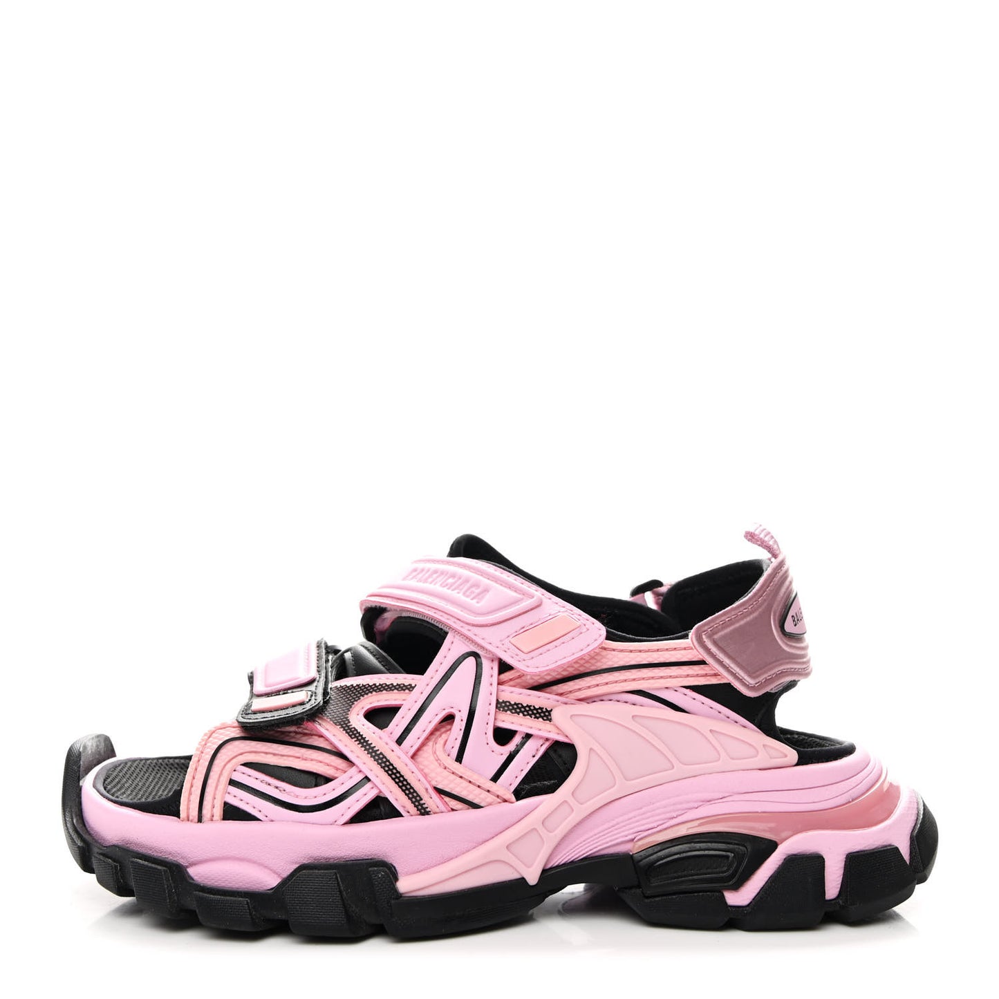 Rubber Neoprene Bi-Color Womens Track Sandals 37 Pink Black