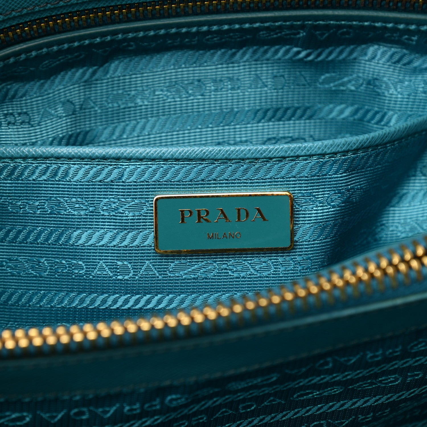 Prada Saffiano Lux Parabole Tote Turchese 6 of 10