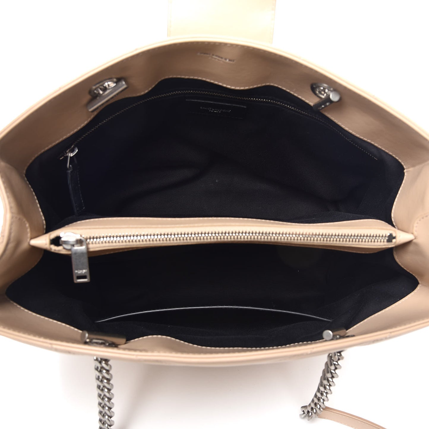 Calfskin Y Quilted Monogram Large Loulou Shopper Nude Powder