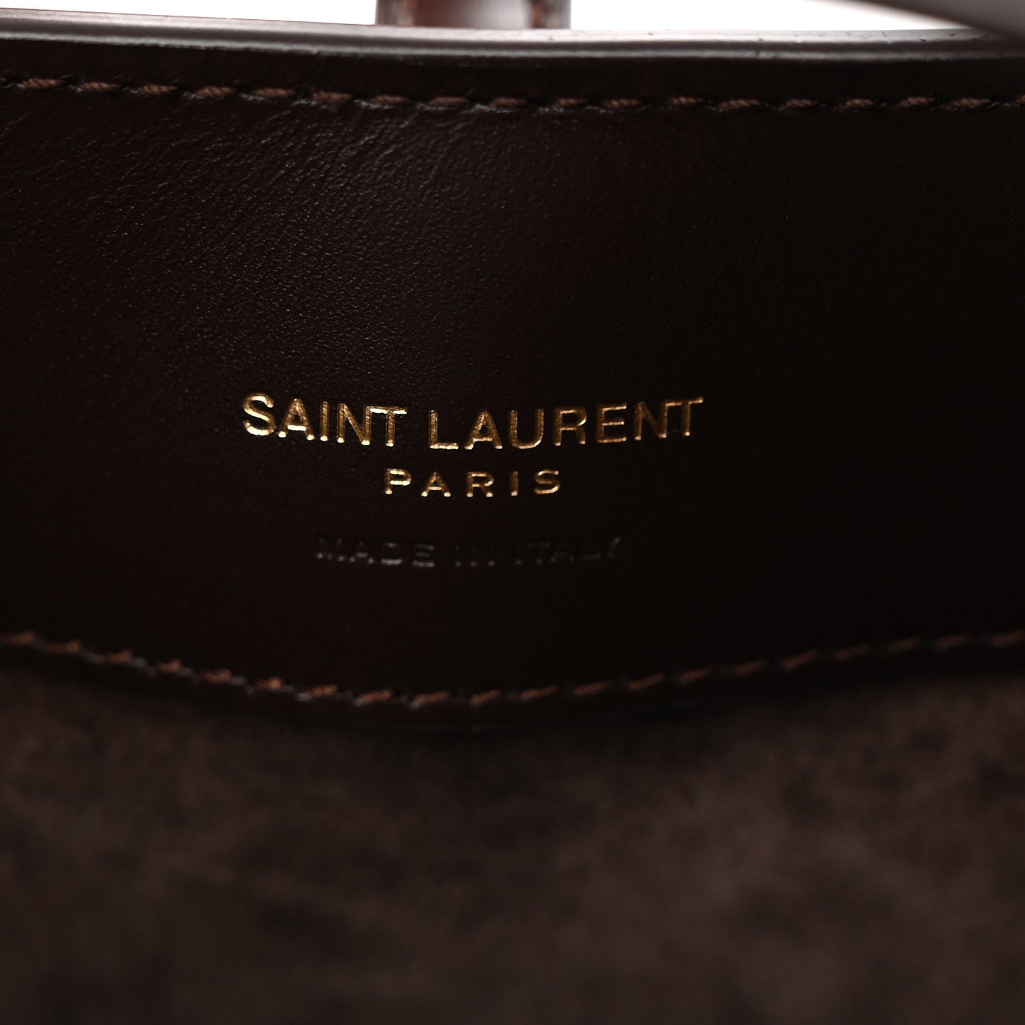 Shiny Calfskin Le 37 Mini Bucket Bag Dark Sweet Chocolate