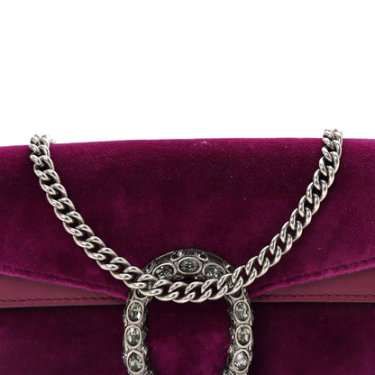 Gucci Velvet Super Mini Dionysus Shoulder Bag Fuchsia Violet Cyclamen 7 of 9
