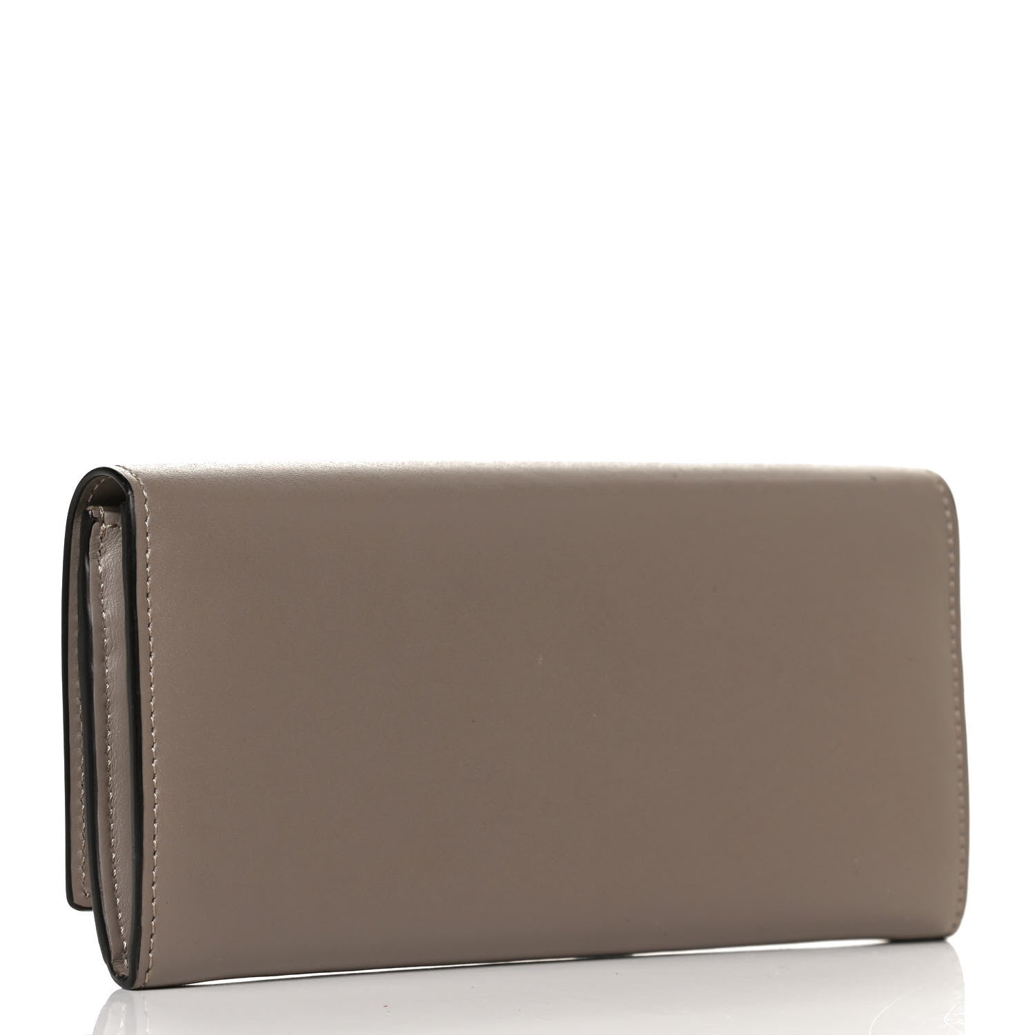 Fendi Vitello Liberty Century Lucido By The Way Continental Wallet Tortora 3 of 13