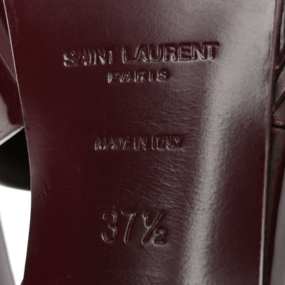 Saint Laurent Patent Tribute 105 Platform Sandals 37.5 Barolo 9 of 10
