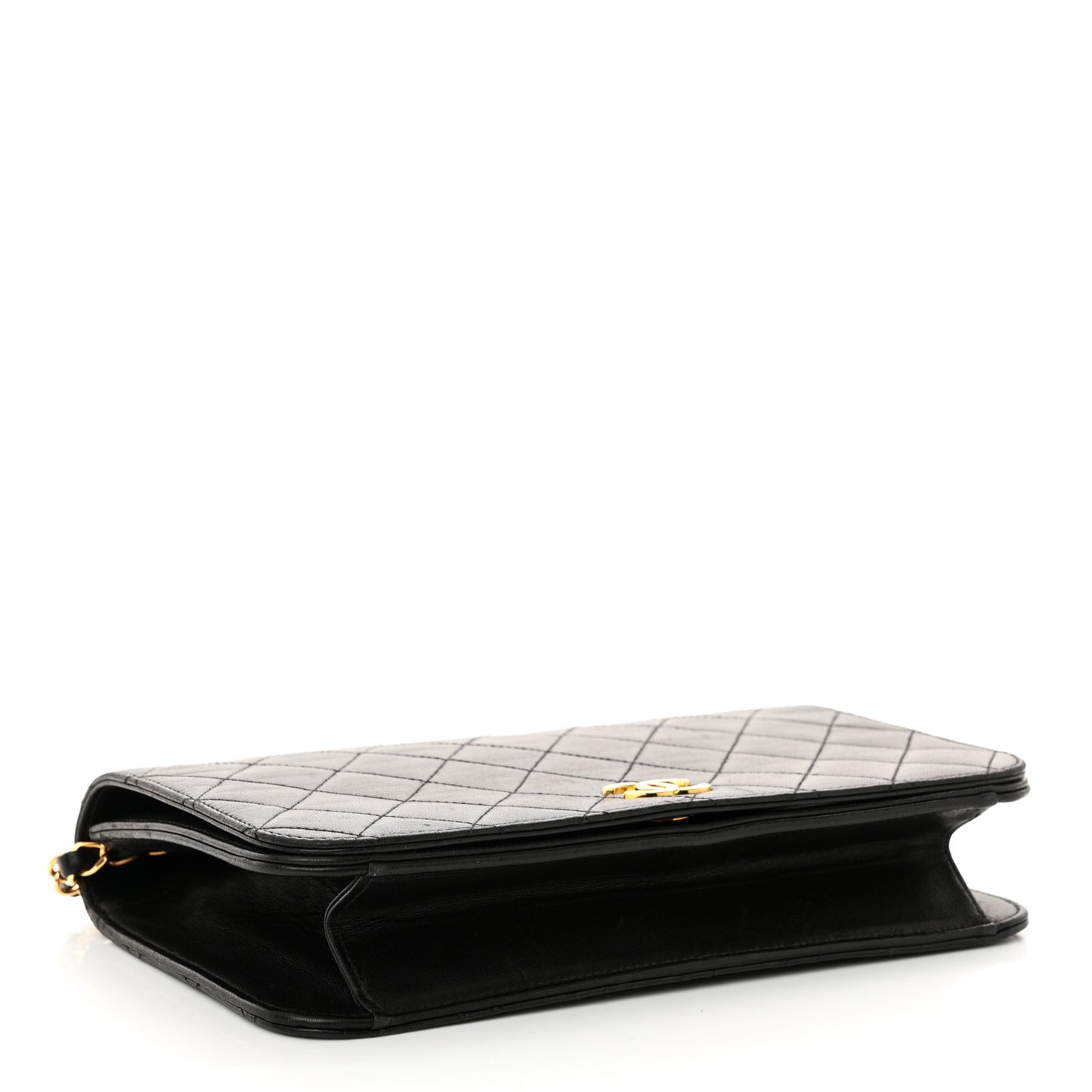 Lambskin Quilted Small Single Flap Black