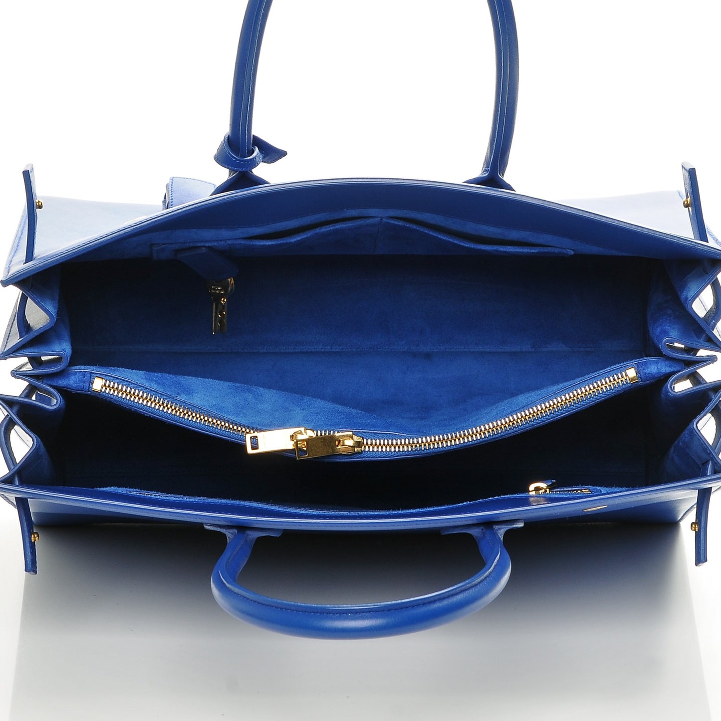 Calfskin Large Sac De Jour Carryall Royal Blue