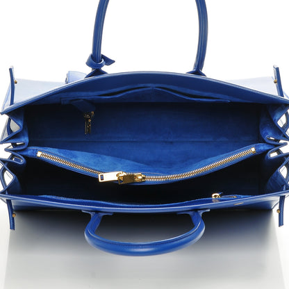 Saint Laurent Calfskin Large Sac De Jour Carryall Royal Blue 5 of 7