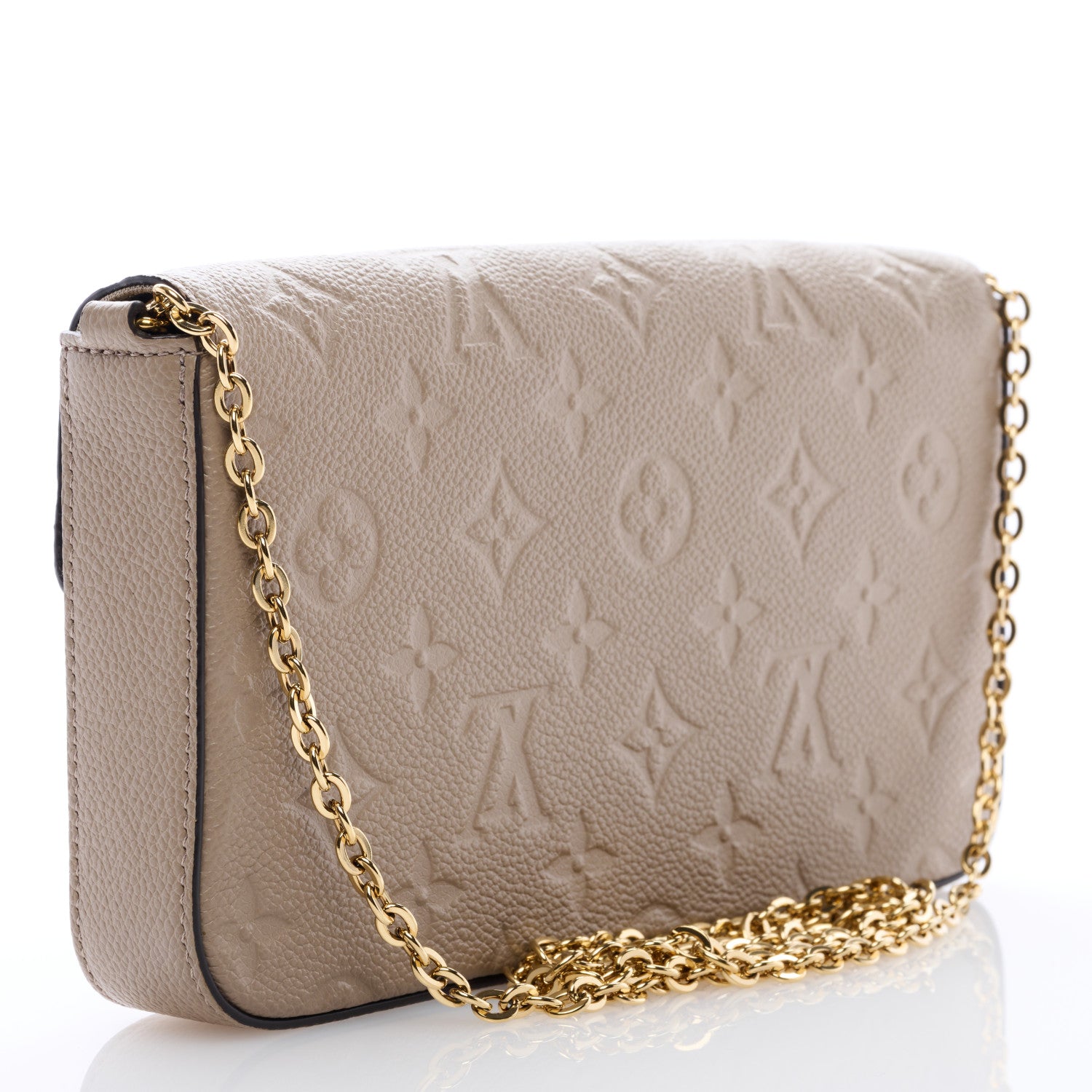 Louis Vuitton Empreinte Pochette Felicie Chain Wallet Tourterelle 3 of 8