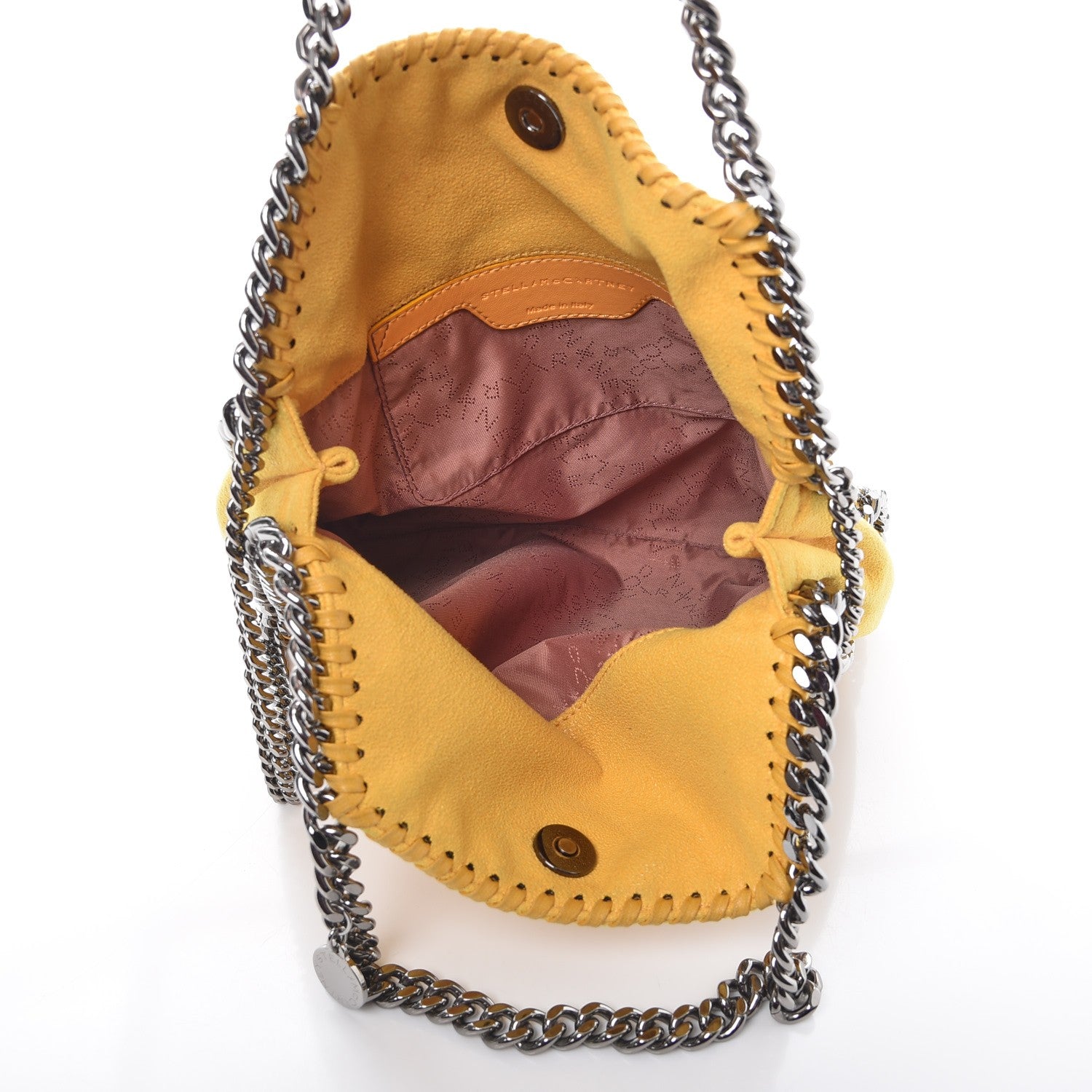 Stella McCartney Shaggy Deer Falabella Mini Fold Over Tote Yellow 5 of 13