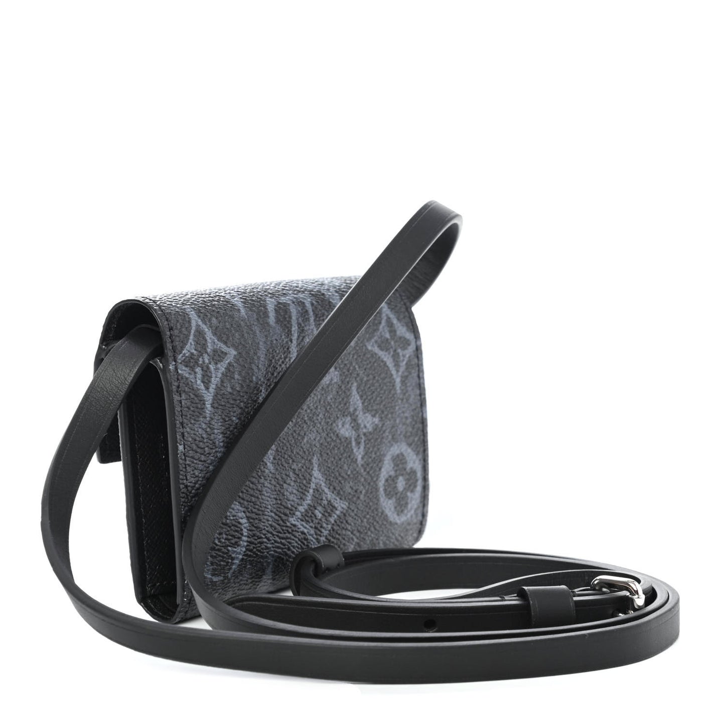 Monogram Pastel Cross Card Holder Black