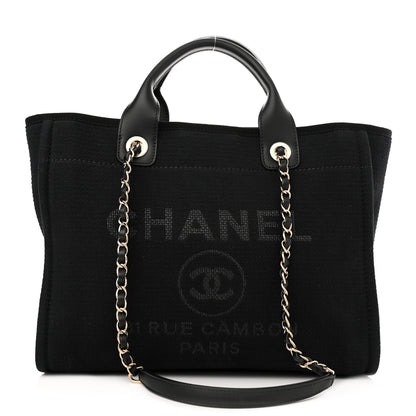 Chanel Mixed Fibers Small Deauville Tote Black 3 of 10