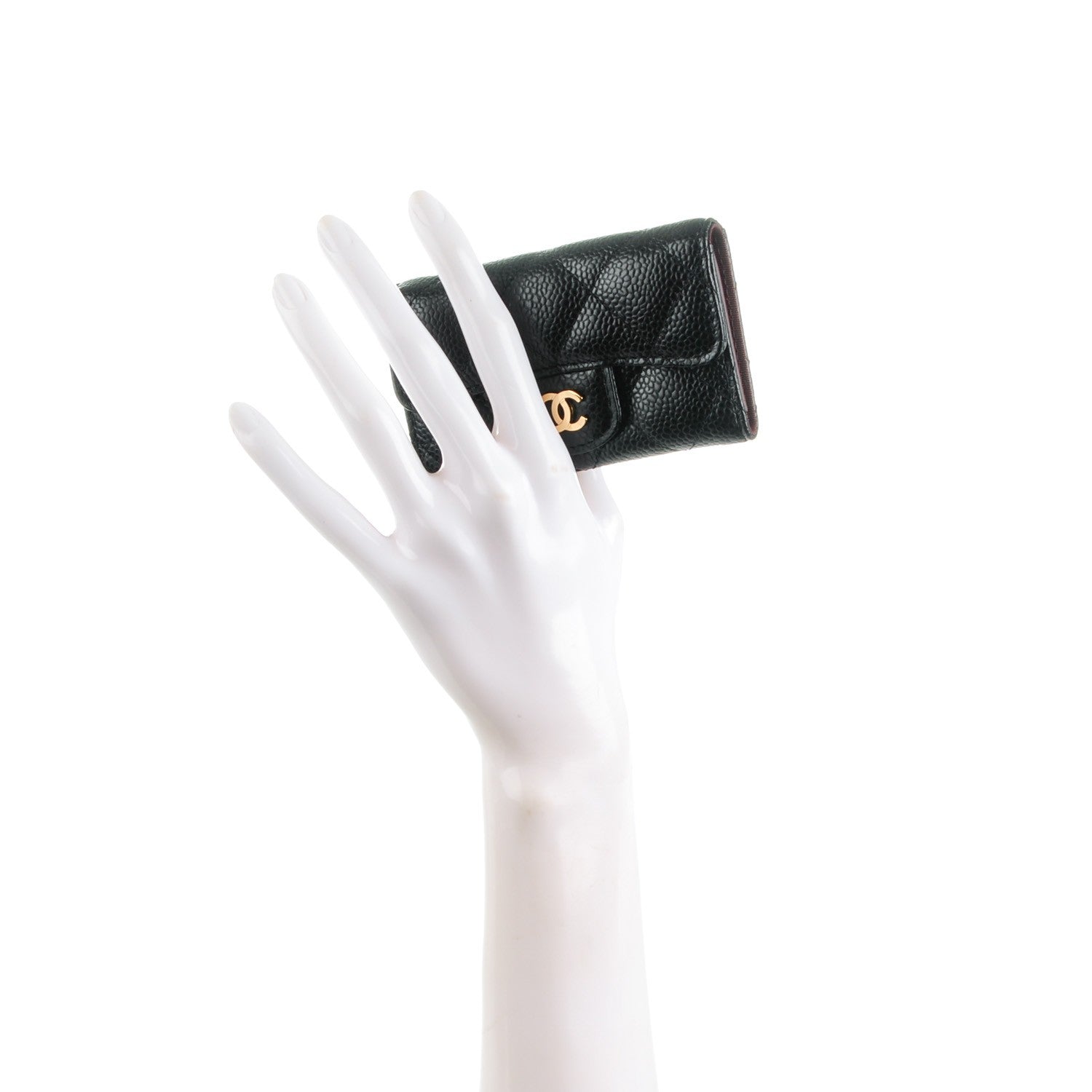 Chanel Caviar Quilted 6 Key Holder Black 2 of 8