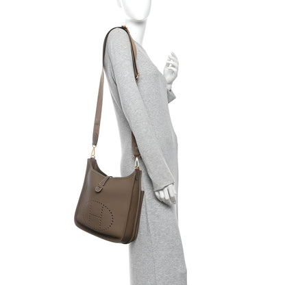 Hermes Taurillon Clemence EVELYNE III PM Etoupe 2 of 10