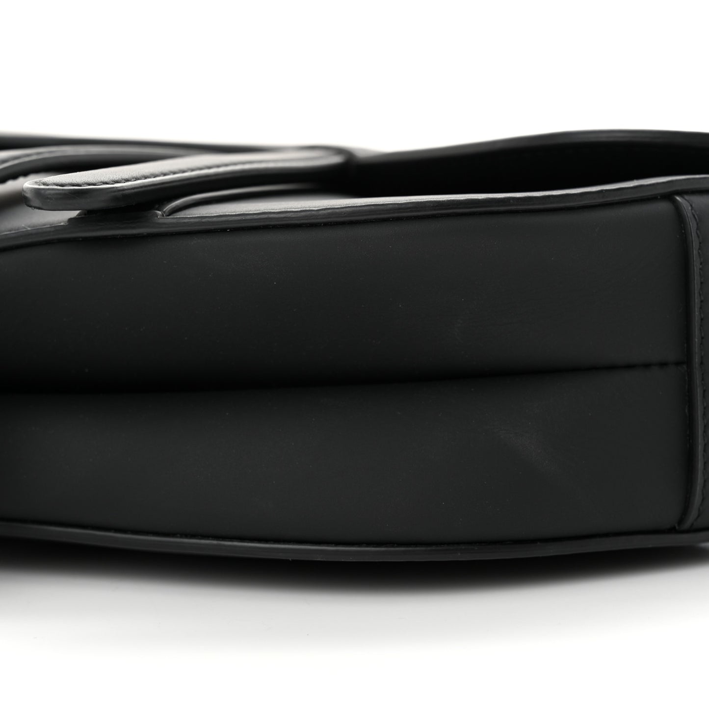 Ultra Matte Calfskin Saddle Bag Black
