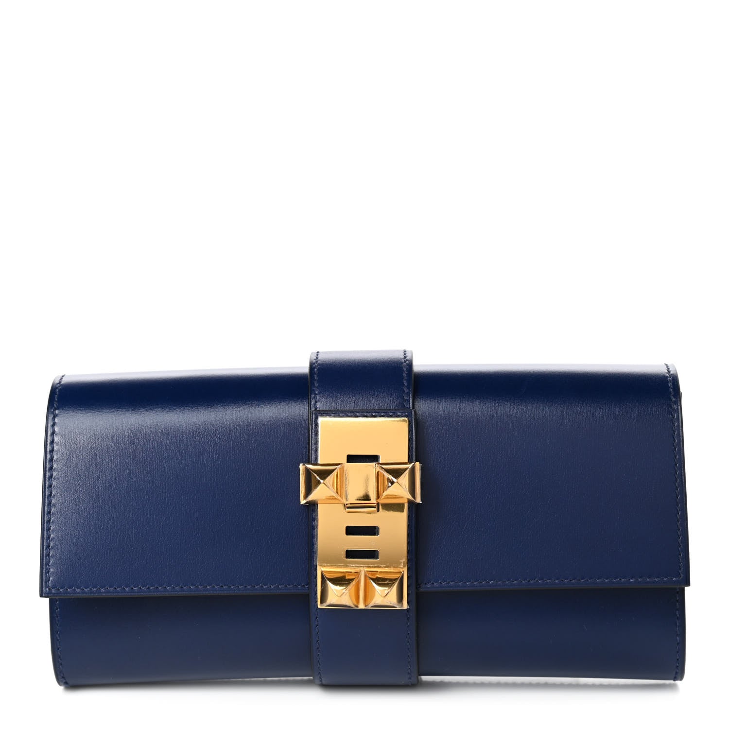 Hermes Box Medor 23 Clutch Bleu Saphir 1 of 8
