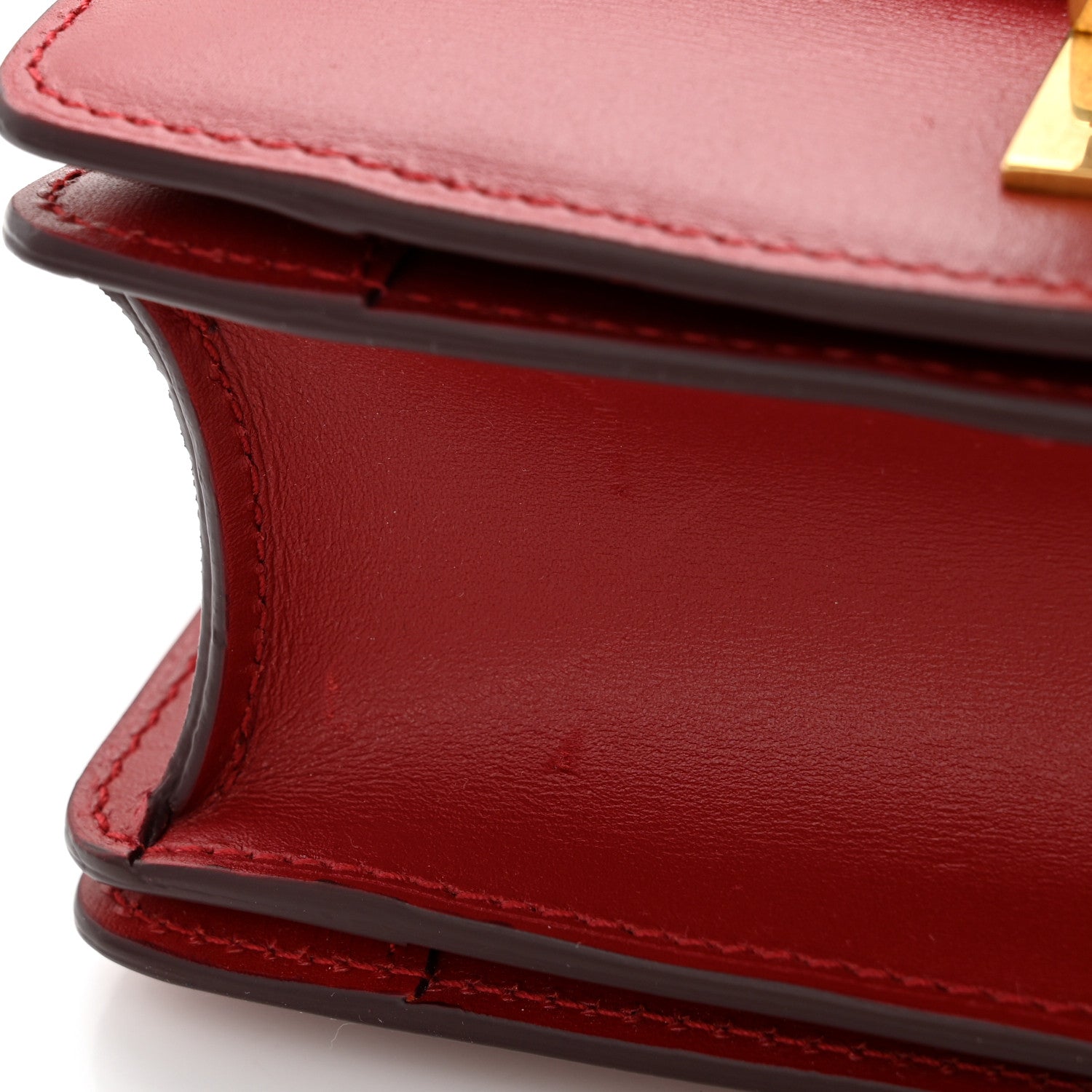 Celine Smooth Calfskin Small Classic Box Flap Bag Red 13 of 14