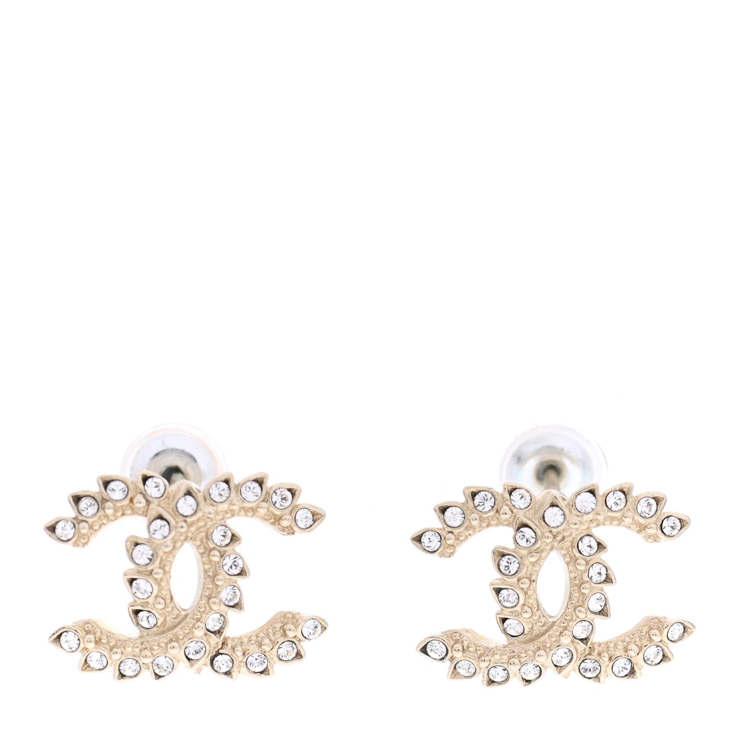 Strass Crystal Dazzling Wheat CC Earrings Gold