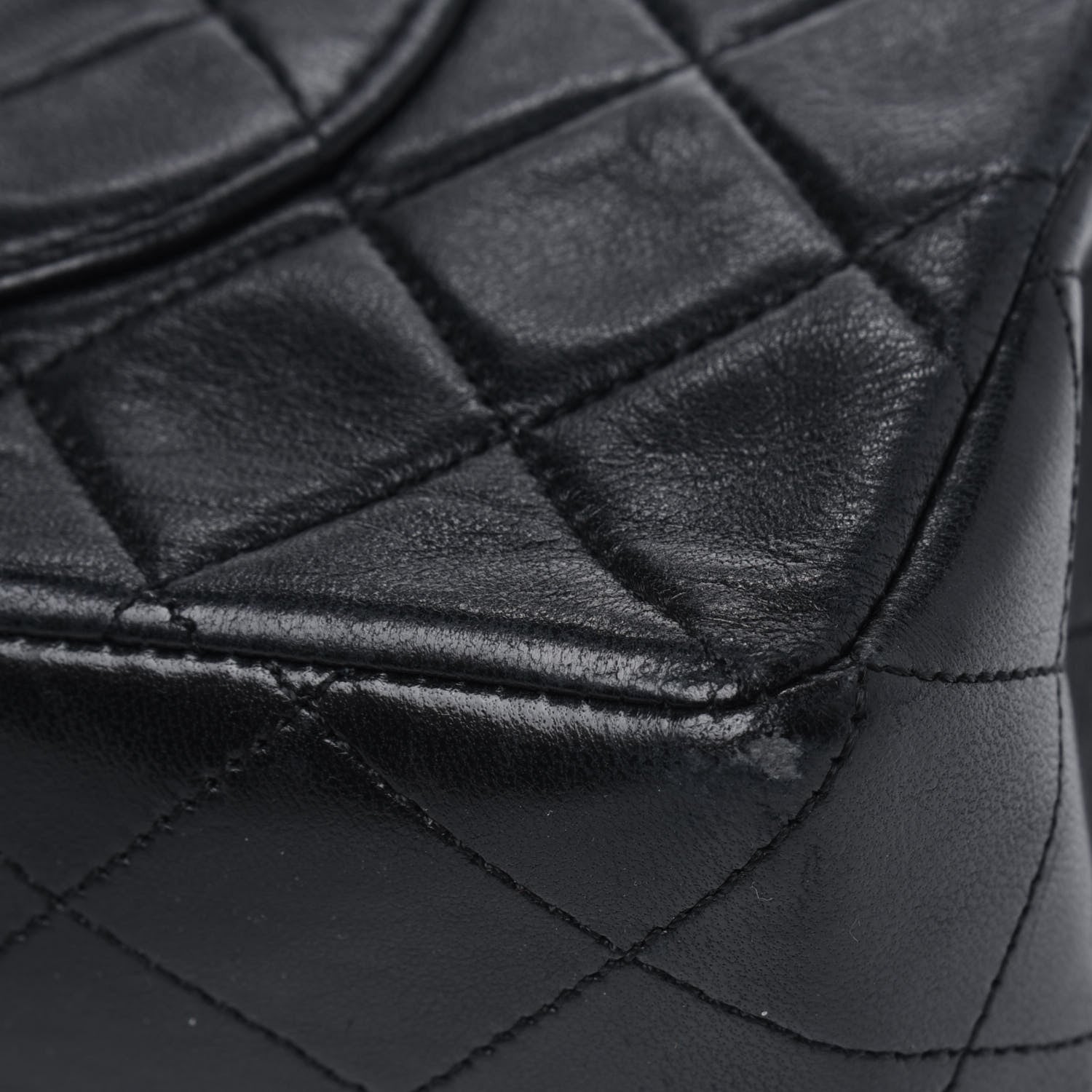 Chanel Lambskin Quilted Medium Double Flap Black 8 of 8