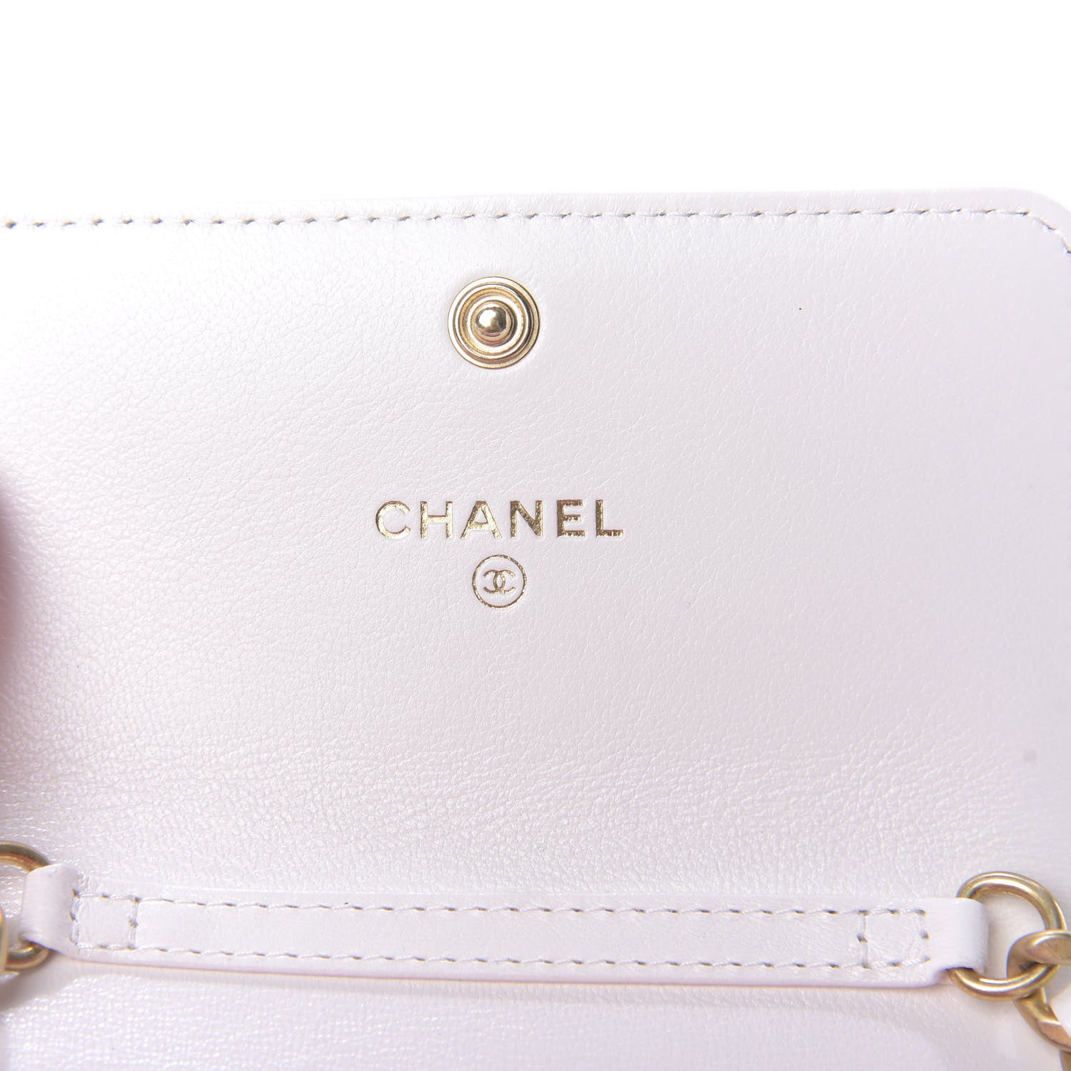 Chanel Lambskin Quilted 19 Flap Coin Purse With Chain White 8 of 10