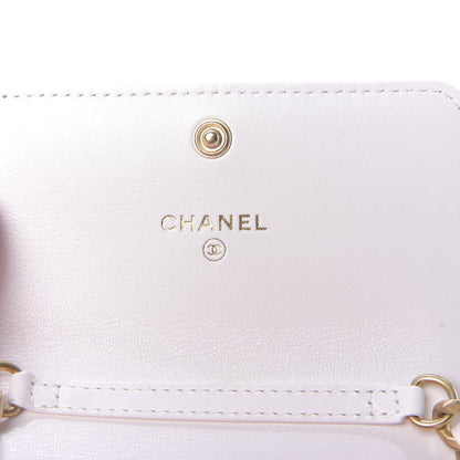 Chanel Lambskin Quilted 19 Flap Coin Purse With Chain White 8 of 10