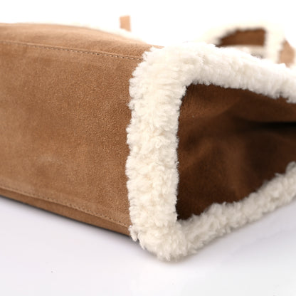 Telfar X UGG Suede Shearling Medium Shopping Bag Chestnut 9 of 12