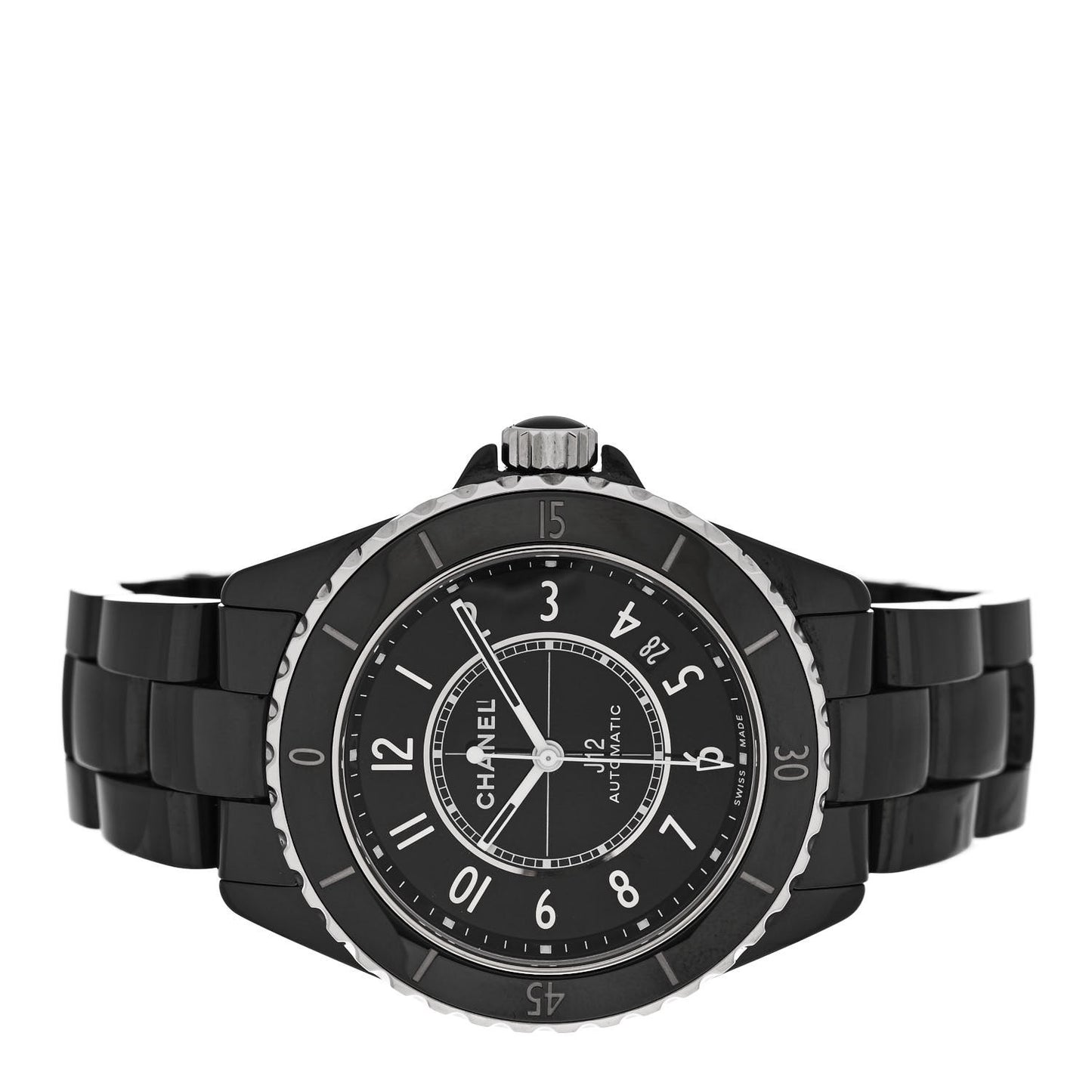 Stainless Steel Ceramic 38mm J12 Automatic Watch Black