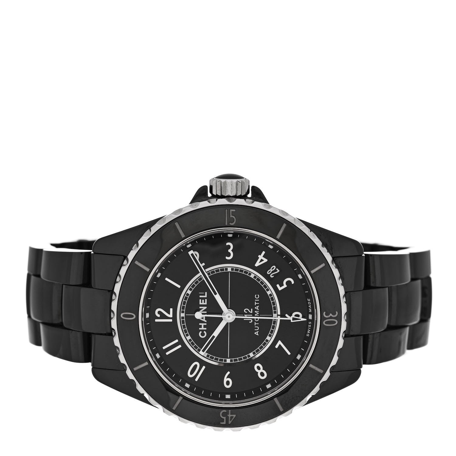 Chanel Stainless Steel Ceramic 38mm J12 Automatic Watch Black 2 of 5