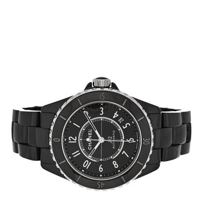 Chanel Stainless Steel Ceramic 38mm J12 Automatic Watch Black 2 of 5