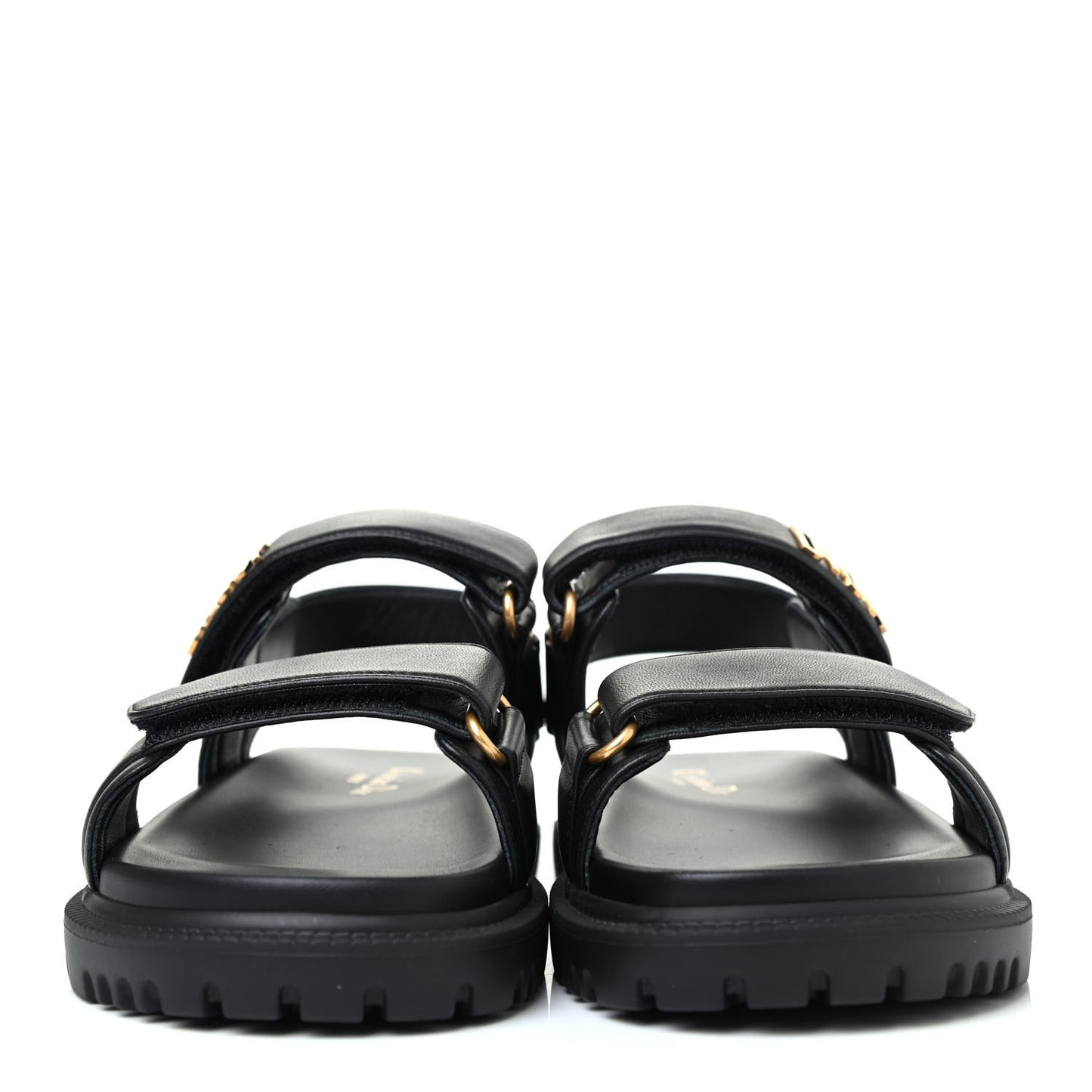 Lambskin Dioract 10mm Sandals 36.5 Black