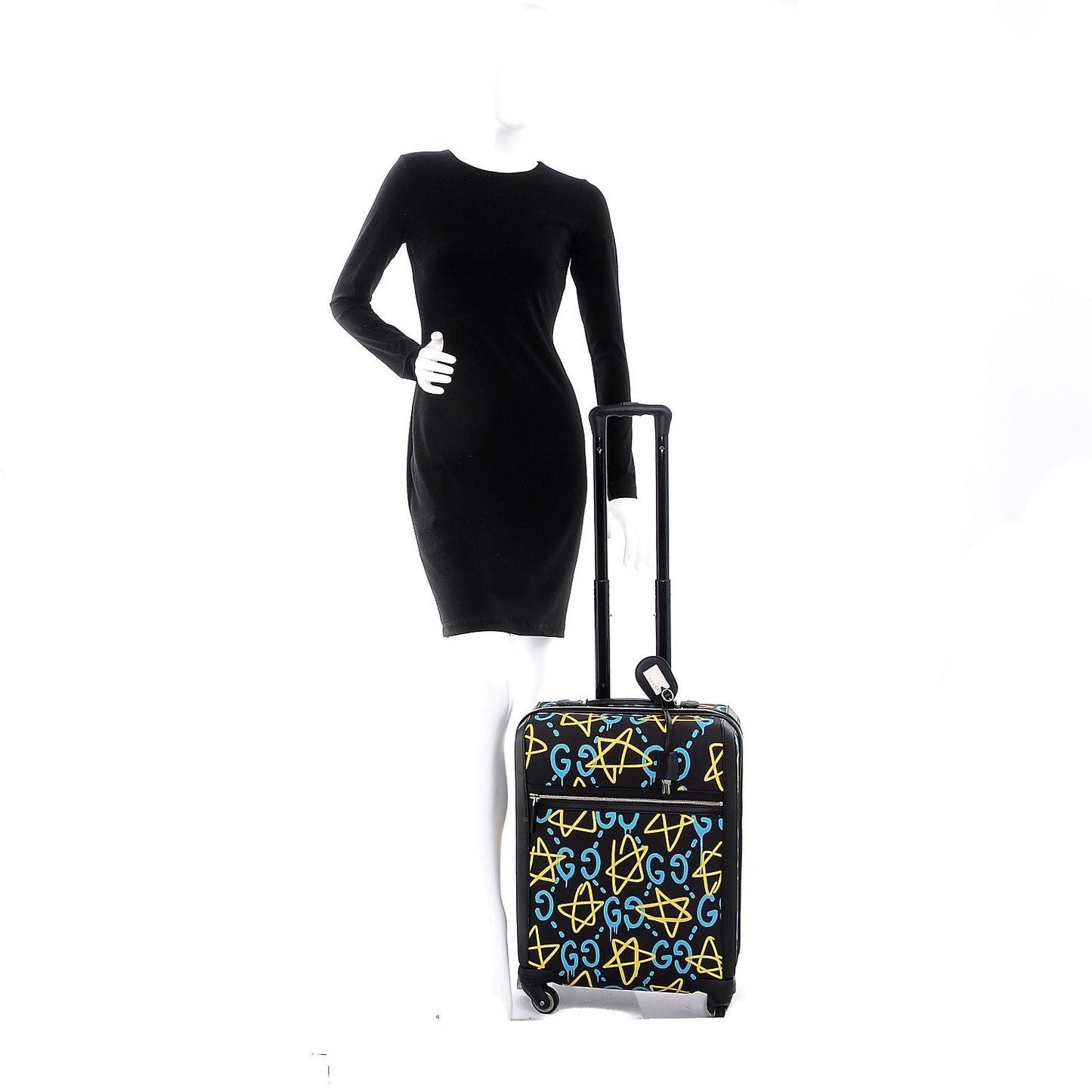 Nylon GucciGhost Carry On Trolley Black New Acquamarine