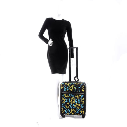 Gucci Nylon GucciGhost Carry On Trolley Black New Acquamarine 2 of 9