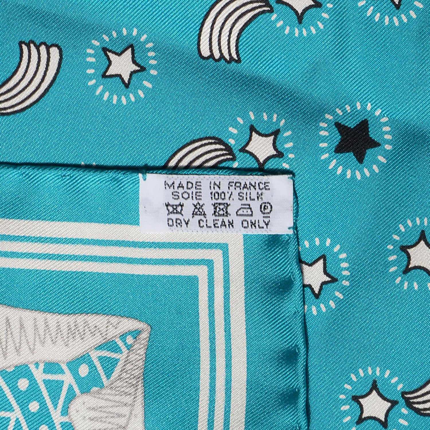 Hermes Silk Les Canyons Etoiles Bandana Scarf 55 6 of 6