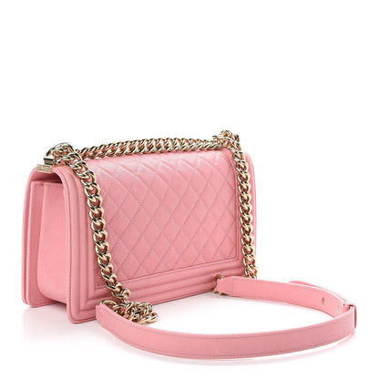 Chanel Caviar Quilted Medium Boy Flap Pink 3 of 9